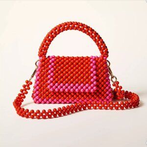 kate spade new york x Target Colorblock Beaded Crossbody Bag - Red/Pink
